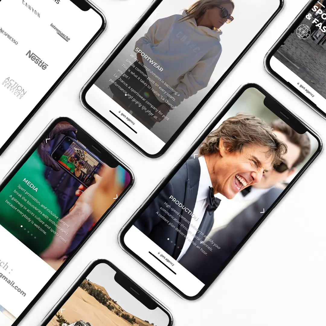 Création site internet Agence GWS marketing sport et marketing d'influence